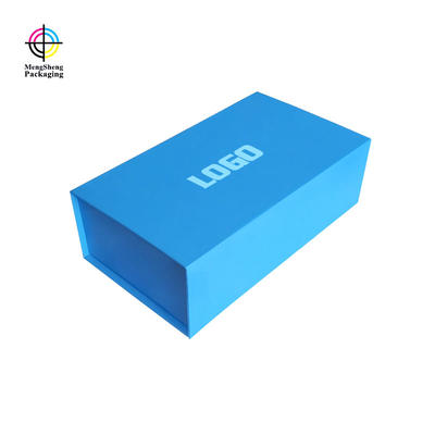 Design Custom Blue Folding Box With Magnet Closed