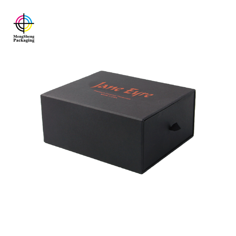 Kraft Drawer Box Black Color Logo Custom Printing