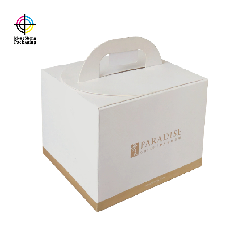 Custom Printed Cake Packaging Boxes With Handle