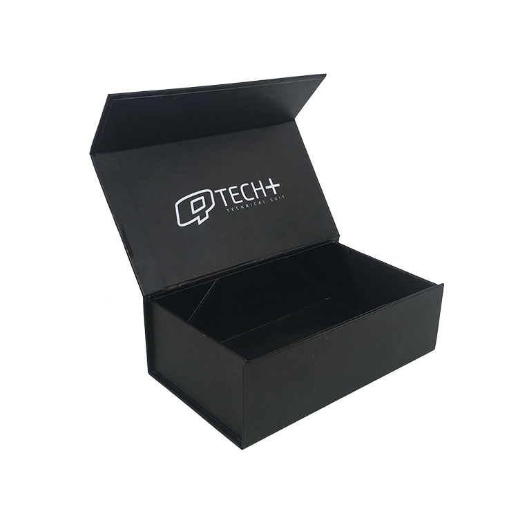 Magnet Custom Boxes Black Color Foldable Save Space And Shipping Cost